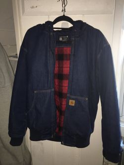 Carhartt Flannel-Lined Hooded Work Jacket Size M