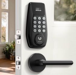 DESLOC C100 Keyless Smart Deadbolt Handle Set Entry Door Lock with 2 Lever Handles