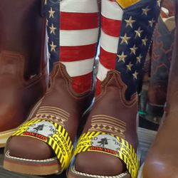 Botas De Piel De México Con Casquillo 