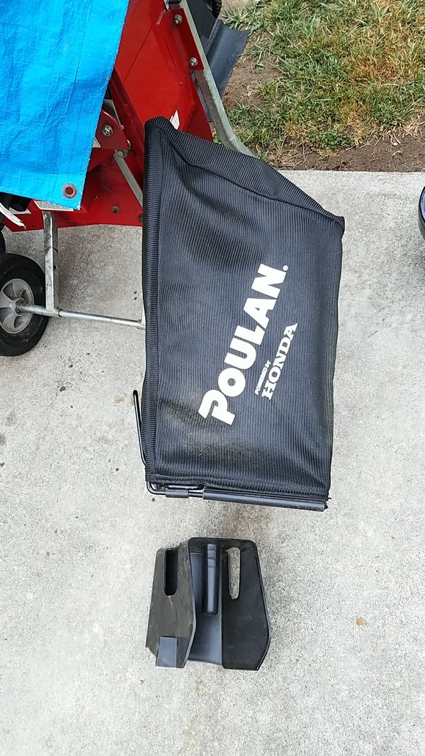 Grass catcher bag and mulching attachment for a Honda gcv 160 lawnmower