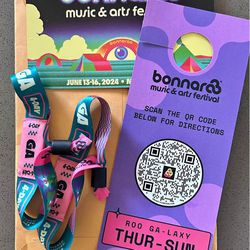 Bonnaroo Festival 4day Ga Ticket