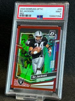 2023 Donruss Optic 🔥 Bo Jackson 🔥 Red Prizm 46/99 PSA 9 Mint 💎 - Los Angeles Raiders
