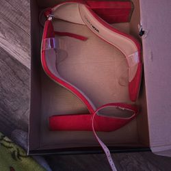 Fashion Nova Red High Heels Size 8