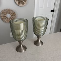 Glass Candle Holders Battery Operated Candles