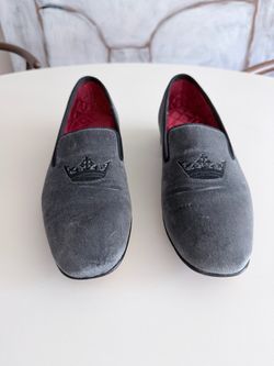 Peal & Co. for Brooks Brothers Velvet Crown Slippers – Made in England