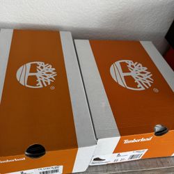 Lot of 2 Timberland Empty Shoe Boxes – Original Orange Boxes – Box Only