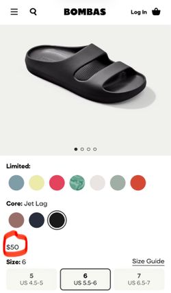 Bombas Friday Sandals and Sunday Slippers (Size 6)