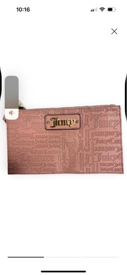 Juicy Couture Logo Embossed Wristlet Clutch