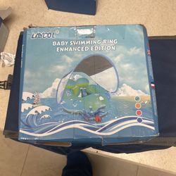 LAYCOL Baby Swimming Ring Float,  Large, Green  missing the canopy never been used. The float comes as is.