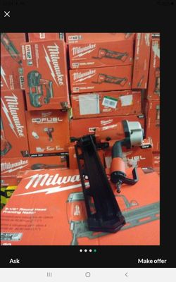 MILWAUKEE AIR 21 DEGREES FRAMING NILER NEW