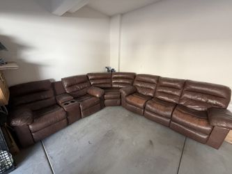 Leather couch/recliners
