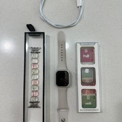 Apple Watch Series 8 41mm Aluminum Ceramic Case GPS LTE Ion-XGlass , With Acces.