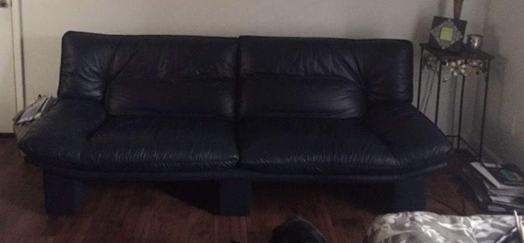 Vintage Nicoletti Salotti Leather Couch