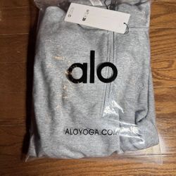 NEW ALO Yoga Gray Quarter Zip Pullover Size Medium Athleisure