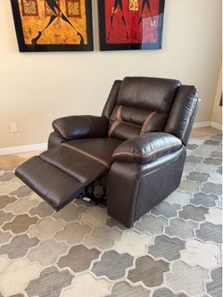 Brand New Chocolate Brown Swivel Glider Reclining Chair