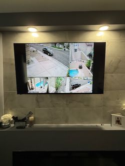 Installation of Security Cameras… Network, Alarm, access control, TV, Audio and Video.