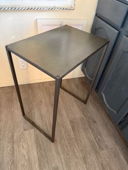 West elm silver metal end table
