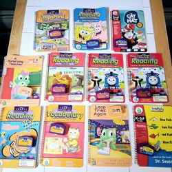 Vintage Leapfrog LeapPad Educational Learning Homeschool Books & Game Lot Of 11