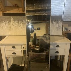 Full-Length Floor Mirror – White Frame
