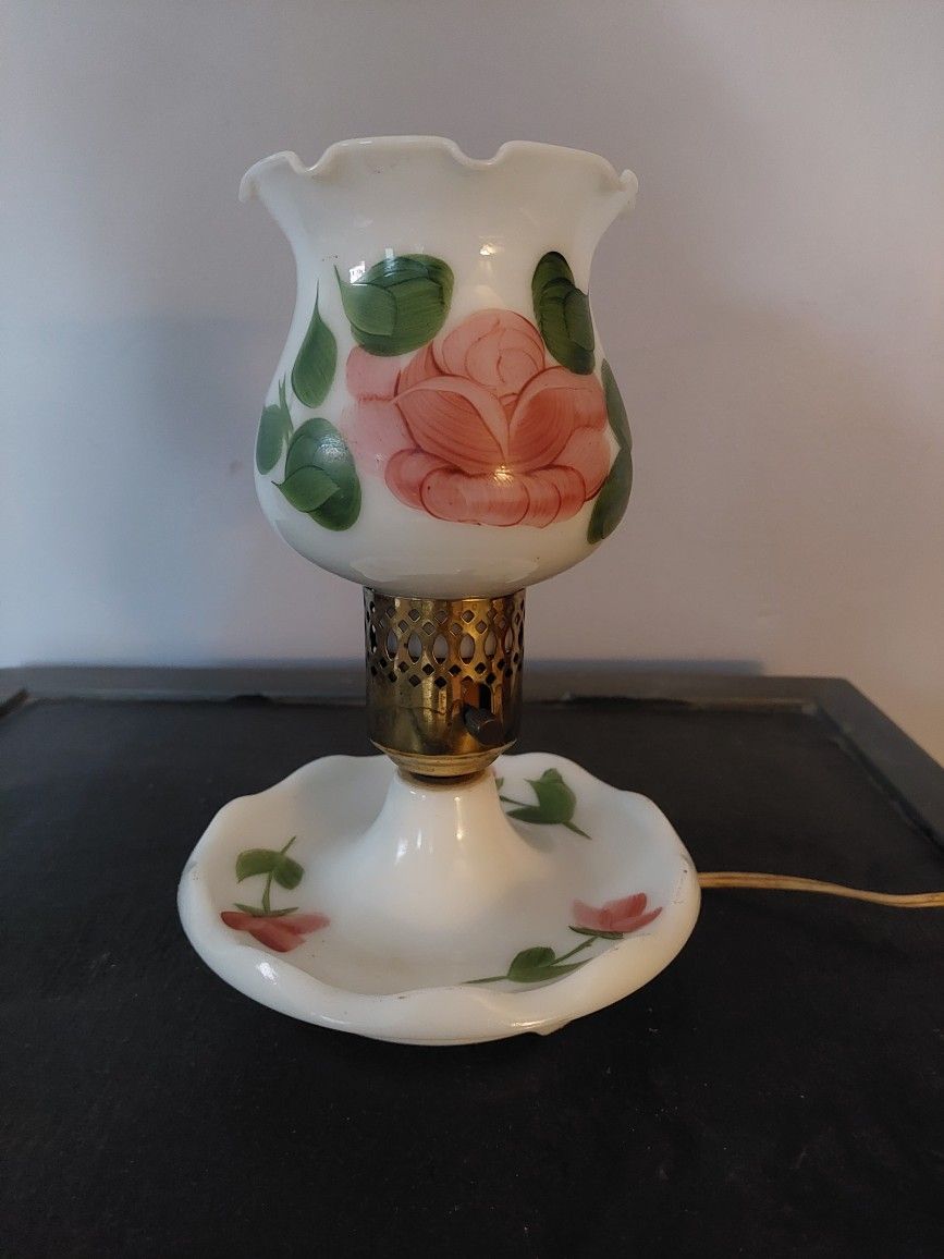 Vintage Milk Glass Budiour/Baby Lamp...1950s