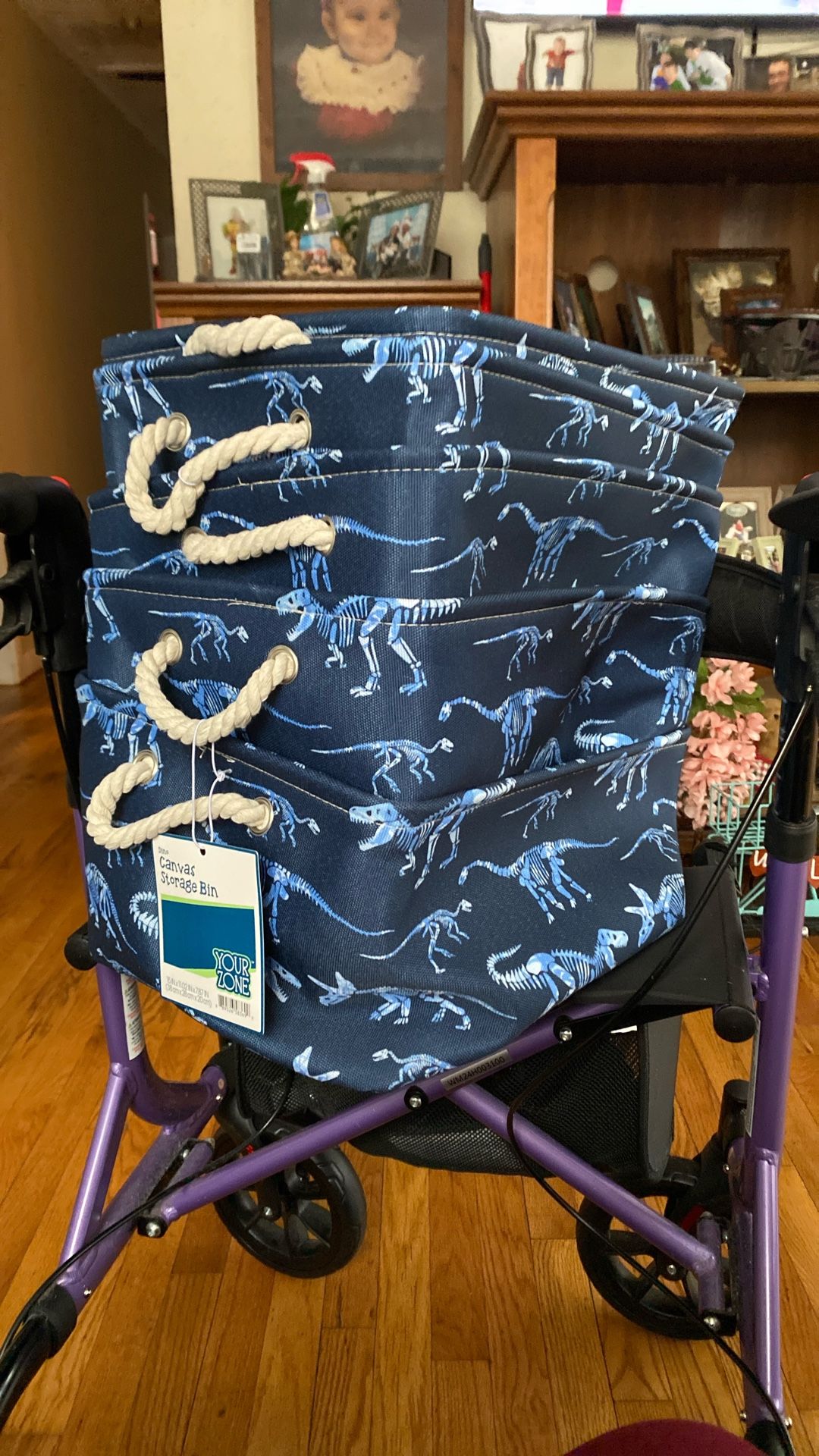 Storage Totes canvas Blue Dinosaurs prefect for little boys Items