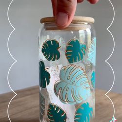 Libbey Glass Can Cup Tropical 