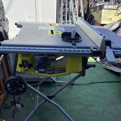 RYOBI 15 Amp 10 in. Expanded Capacity Portable Corded Table Saw With Rolling Stand