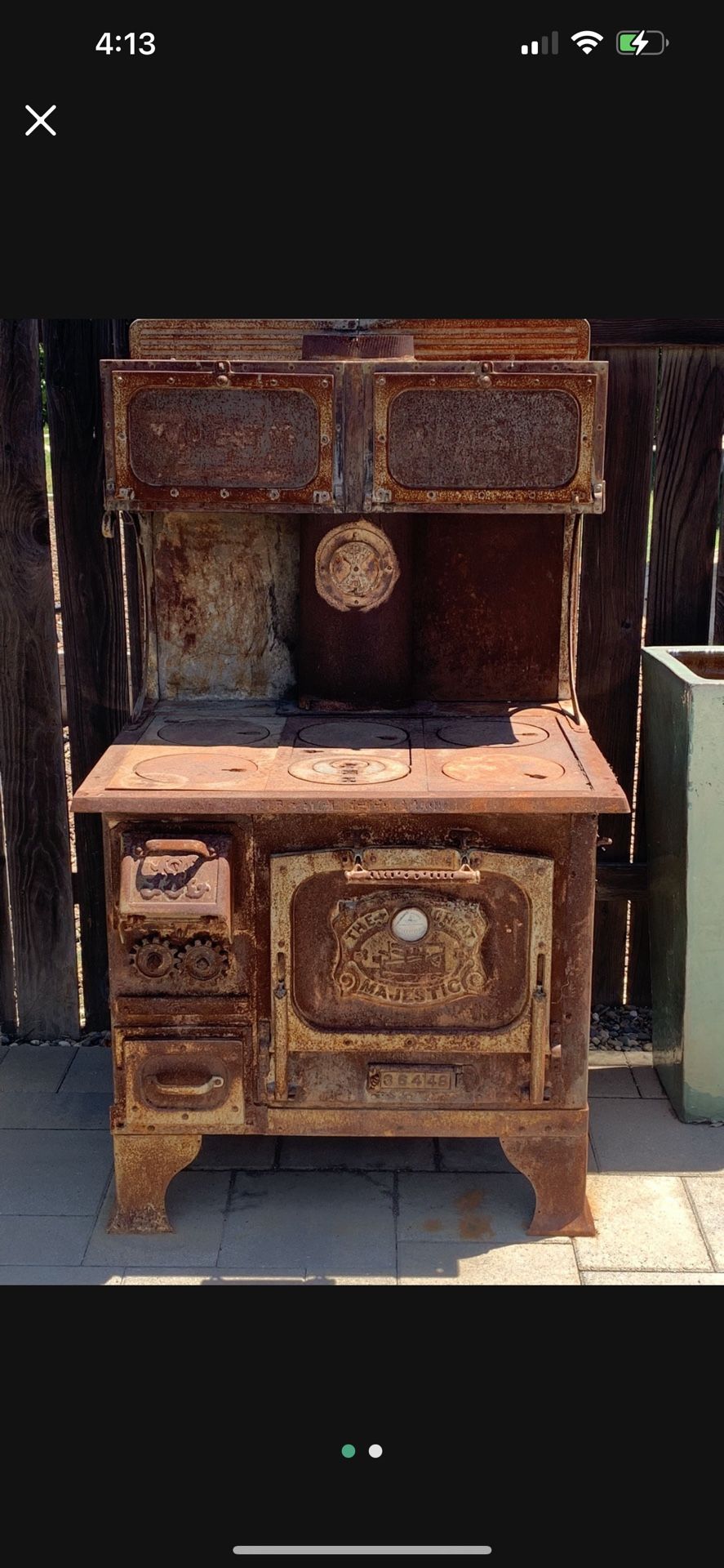 Vintage Majestic Cast Iron Stove