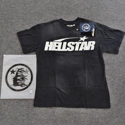 Hellstar Classic Men's Cotton Graphic Print Short Sleeve T-Shirt Black