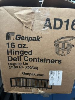 Genpak Plastic Storage Containers 200ct