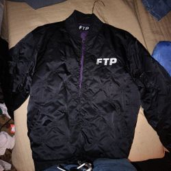FTP Black/Purple Bomber Jacket *2021 Ftp Drop* Damn Near Mint