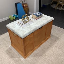 Custom Built Storage Chest Coffee Table with Cushion Top