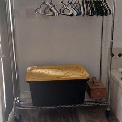 Heavy Duty Shoe Clothing And Box Rack On 4 Caster Wheels