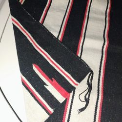 Vintage Navajo Blanket Red White And Black