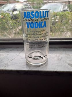Rare Absolut Vodka Bottle Drinking Glass