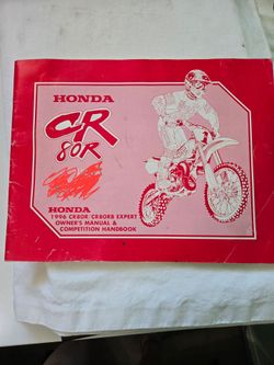 Honda 1996 CR80R  Manual & Competition Handbook