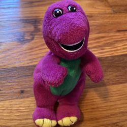 Vintage 6" Barney The Purple Dinosaur Mini Bean Bag Plush GUND 1997