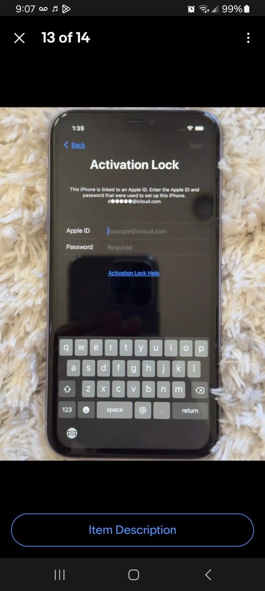 Iphone 11 Unlocked Icloud Lock $85 Read