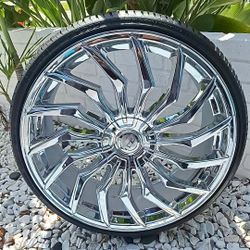 22" VCT CHOPPER CITY V85 RIMS AND TIRES BUNDLE