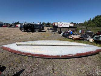 Aluminum  Canoe wit sail.