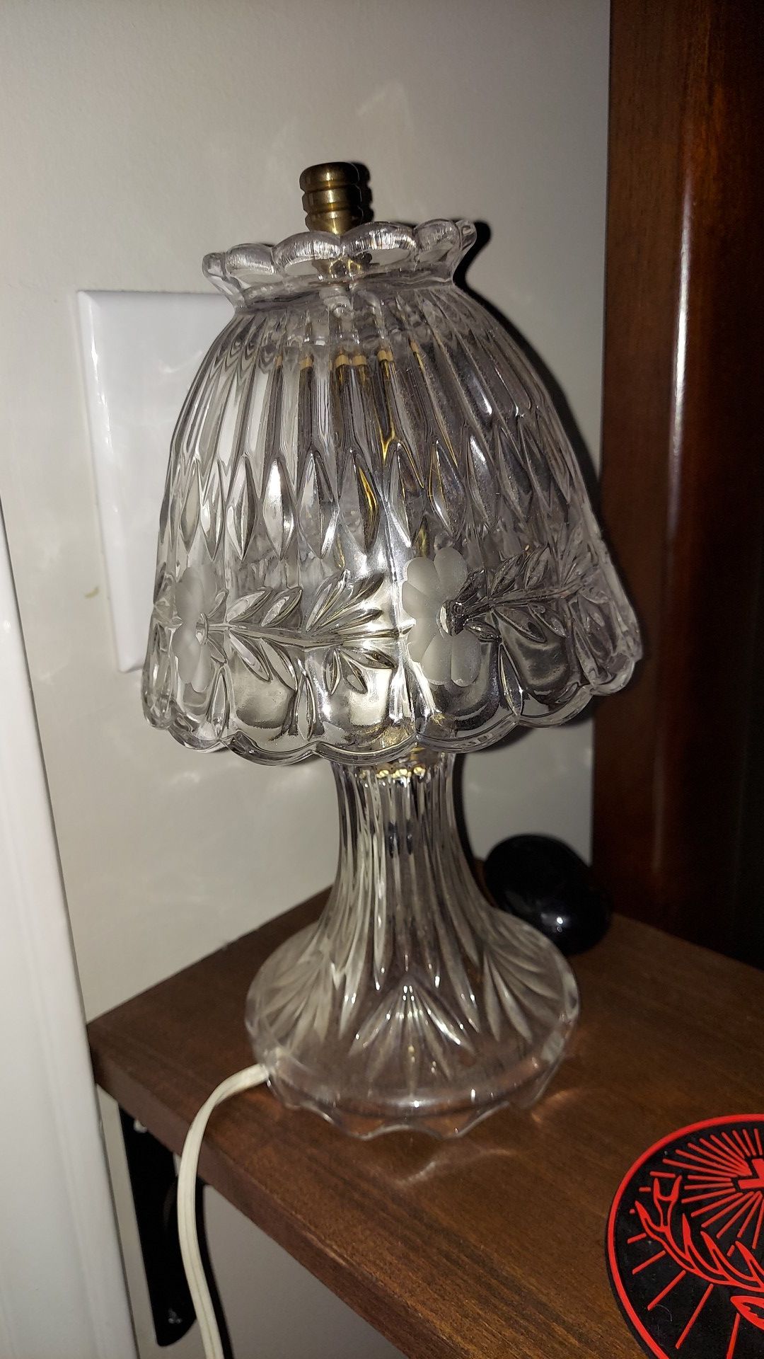 Princess House crystal lamp antique