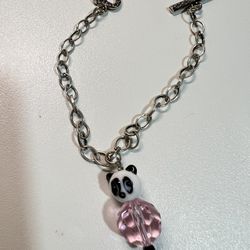 Bracelet glass Panda charm bead