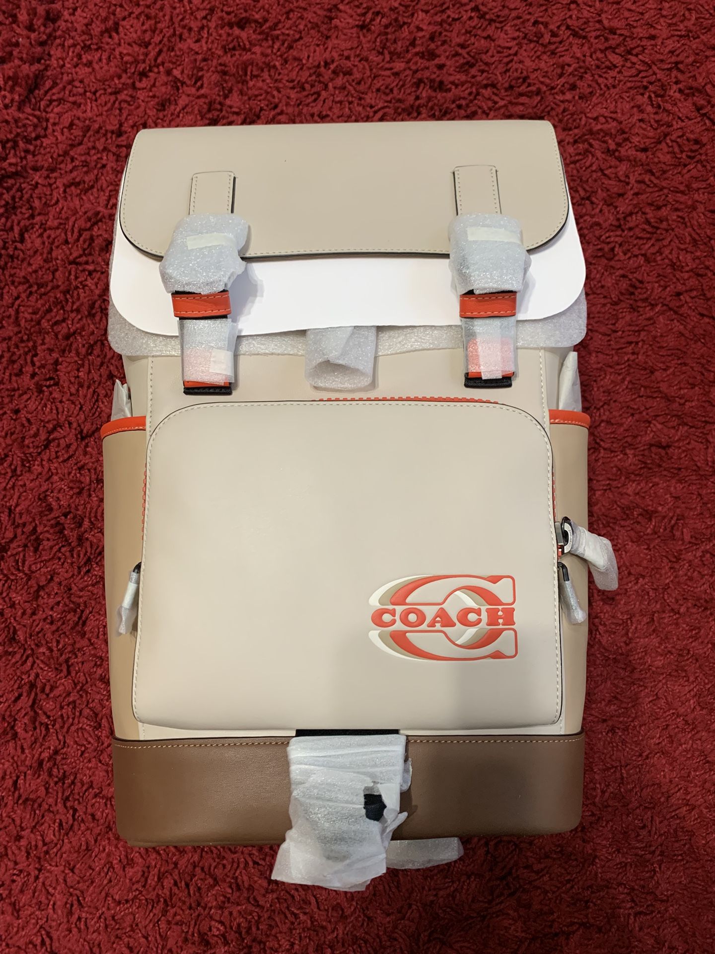 COACH Men’s Signature Leather Backpack