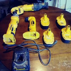 DeWalt drill grinder and saw saw..