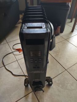 Black Oil-Filled Radiator Space Heater