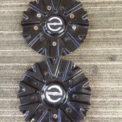 Black Label Rim Center Caps Only Two