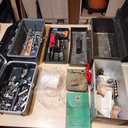 4 Tool Boxs With Tools