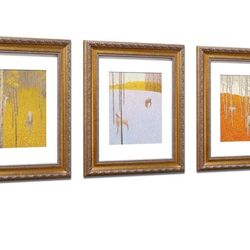 3 pcs 11x14 inch Antique Gold Frame Stippling Landscape Deer Canvas Painting - Decoration Abstract Nature Scene Deer

￼

￼

￼

￼

￼

￼


