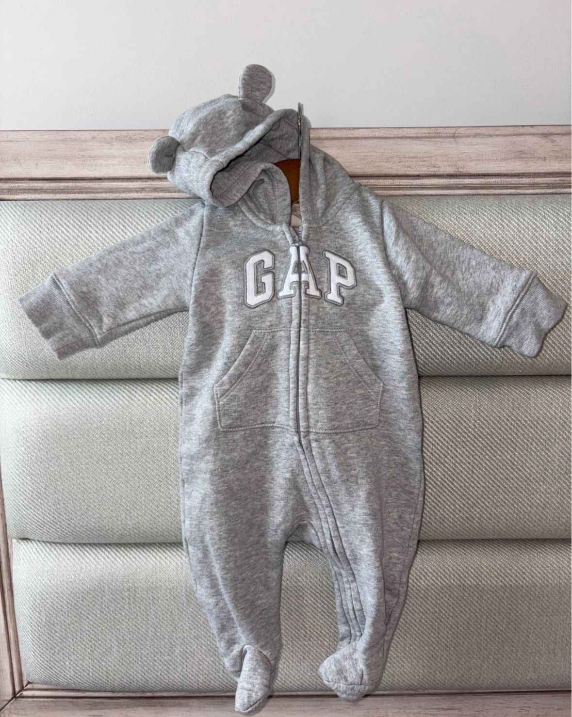Used 0-3 Months Baby Gap (grey) & Nike (ivory) Coverall