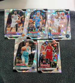 Prizm Monopoly Basketball Silver Cracked Ice Top Players Card Lot $25